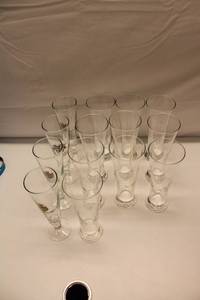 lot 200 image: Set of 13 Assorted Beer Glasses with Branded Logos