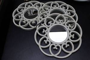 lot 105 image: Lot of Home Decor Items Including Frames, Trays, and Mirrors