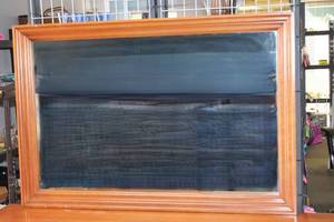 lot A-120 image: Wooden Dresser with Mirror