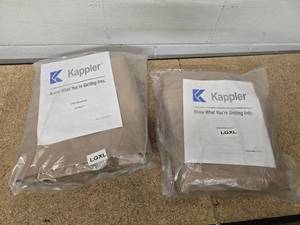 lot 12 image: 2 New Kappler hazmat suits - LGXL - tan color