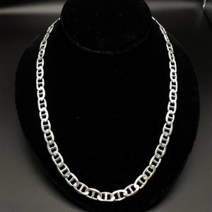 NEW Statement 8mm Mariner Anchor Link Chain Necklace Heavyweight 61.6 Grams