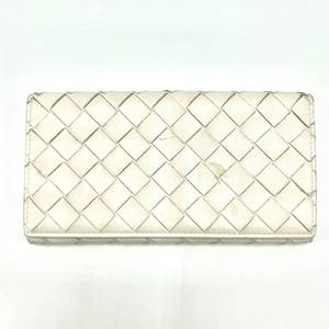 Bottega Veneta Ivory Intrecciato Long Wallet - Authentic $700 Retail