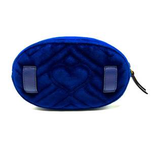 GUCCI Blue Suede Belt Bag with Gold-Tone GG Hardware - Authentic $1,300 Retail