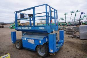 2008 Genie Model 3268 RT Rough Terrain Diesel Powered Scissors Lift