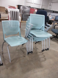 lot 666 image: HAWORTH VERY STACKING CHAIRS