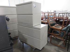 lot 642 image: HERMAN MILLER MERIDIAN LATERAL FILE CABINETS