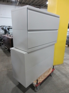 lot 632 image: HERMAN MILLER MERIDIAN LATERAL FILING CABINETS