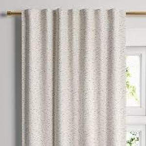 lot 100 image: 1pc Blackout Doral Window Curtain Panel Cream - Project 62 - 50x95
