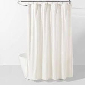 lot 101 image: Velvet Scallop Burnout Glam Shower Curtain Ivory - Threshold - Large
