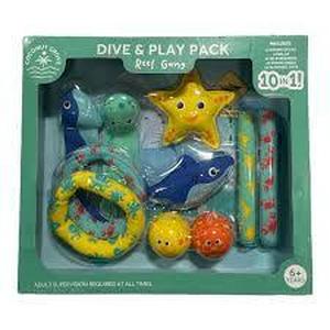 lot 158 image: Coconut Grove Dive & Play Pack Reef Gang Set of 10 Pool Toys