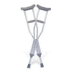 lot 188 image: Medline Industries - Guardian - Mdsv80535 - Guardian Medium Adult Aluminum Push Button Crutch