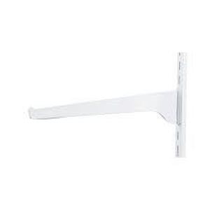 lot 232 image: Lot of 4 Knape & Vogt White Steel Regular Duty 10 in. Brackets & 2 Mounting Brackets