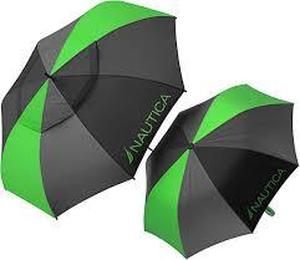 lot 233A image: Nautica 2-Pack Golf Umbrella Set-Green Navy