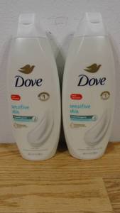 lot 308 image: Set of 2 Dove Sensitive Skin Nourishing Body Wash 24 Ounce