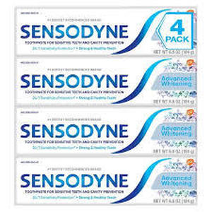 lot 312 image: SENSODYNE Advanced Whitening Toothpaste, 6.5 oz, 4-pack