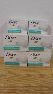 lot 313 image: Lot of 14 Dove Sensitive Skin Gentle Beauty Bar Soap, Unscented, 3.75 oz