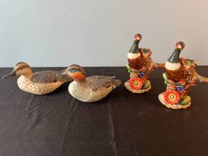 lot 59 image: Assorted Decorative Bird Figurines - Set of 4