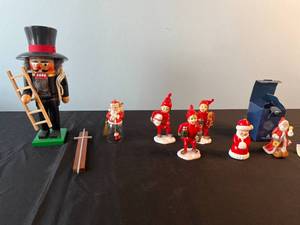 lot 83 image: Collection of Christmas Figurines and Decorations