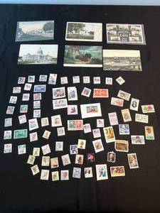 lot 85 image: Lot of Vintage Postcards and Assorted Stamps