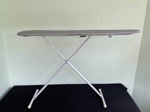 lot 71 image: Adjustable Steel Frame Ironing Board with Padded Cover
