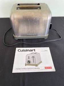 lot 110 image: Cuisinart CPT-160 Two-Slice Classic Metal Toaster