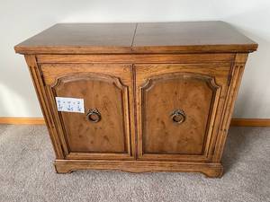 lot 155 image: Vintage Wooden Sideboard Cabinet with Expandable Top