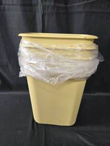 lot 23 image: Set of 5 Yellow Plastic Waste Baskets