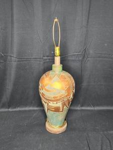 lot 52 image: Vintage Southwestern Pottery Table Lamp Base