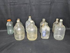 lot 61 image: Lot of 8 Vintage Glass Bottles