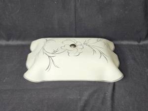 lot 78 image: Vintage Ceiling Light Fixture with Frosted Glass Shade