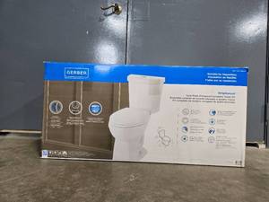 lot 109 image: Gerber Wrightwood Dual Flush Elongated Complete Toilet Kit