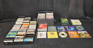lot 133 image: Large Collection of CDs and Cassettes with Storage Cases