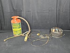 lot 157 image: Vintage Wards Garden Club Compressed Air Sprayer with Hose