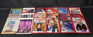 lot 161 image: Lot of Vintage Time, New Yorker, Audubon, and U.S. News Magazines