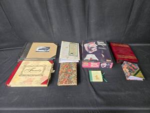 lot 162 image: Assorted Collection of Family History Books, Journals, and Anatomy Model Kit