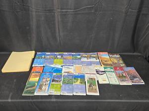 lot 179 image: Lot of Assorted Travel Maps, Magazines, and File Folders