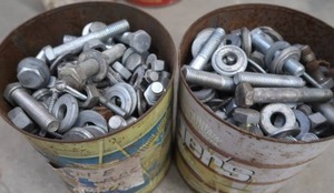 lot 102 image: NEW NUTS  BOLTS  WASHERS