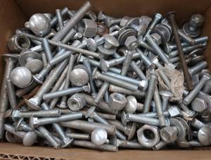 lot 109 image: ASSORTMENT OF BOLTS  NUTS  WASHERS