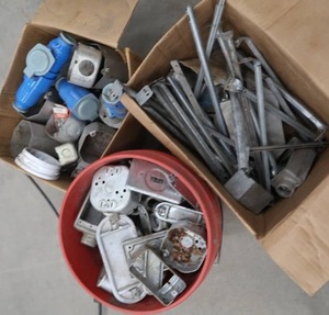 lot 118 image: METAL OUTLET BOXES AND BRACKETS