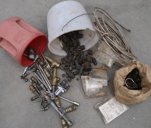 lot 135 image: BUCKET OF THREADED INSERTS AND MORE