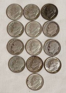lot 171 image: US Coins  13 Silver Dimes