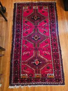 lot 11 image: Vintage Turkman Styled Persian Area Rug
