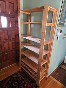 lot 305 image: Raw Finish Storage Shelving
