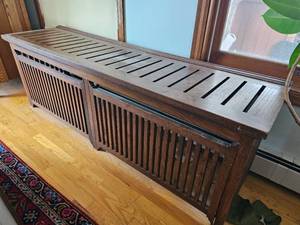 lot 228 image: Slotted Misson Radiator Coverbench