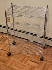 lot 306 image: Rugged Steal Shelving Cart (Quantity Three)