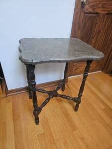 lot 108 image: Chippendale Parlor Table with Marble Top