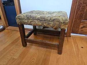 lot 317 image: Tapestry Upholstery Primitive Footstool