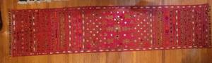 lot 37 image: GORGEOUS Hand Embellished Tribal Table Runner  102 x 22
