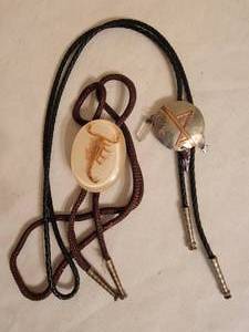 lot 151 image: Bolo Ties  Scorpion & Crystal Dangles