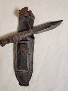 lot 161 image: Military Knife with Sheath